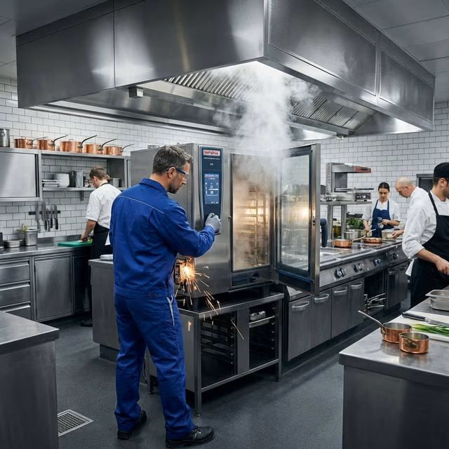 دليل معدات المطابخ التجارية الشامل: صيانة الأفران، ماكينات القهوة، والمعجنات