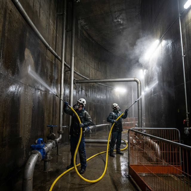 غسيل خزانات (أرضي وعلوي)